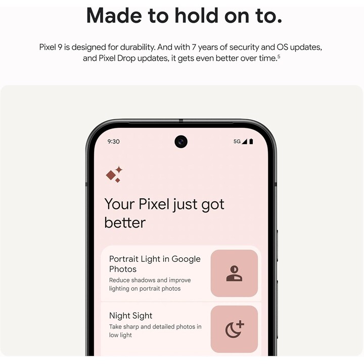 Google Pixel 9 5G 12GB 256GB Dual Sim Peony Rosa