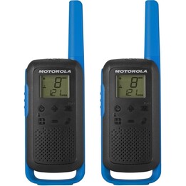 Motorola Mobility T62 Walkie Talkie, Azul/Negro, 2 Piezas