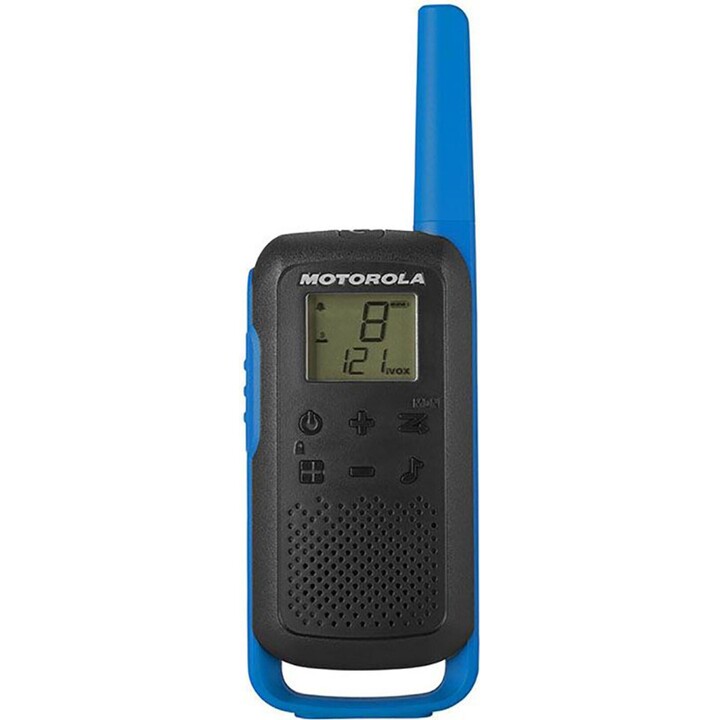 Motorola Mobility T62 Walkie Talkie, Azul/Negro, 2 Piezas