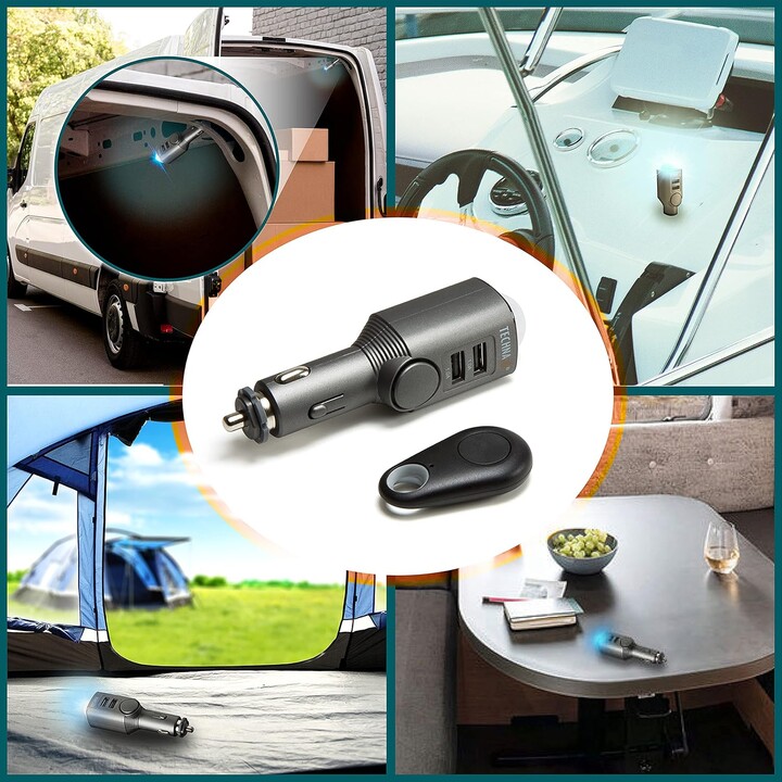 Technaxx 4743 chargeur d'appareils mobiles Universel Noir Allume-cigare Auto