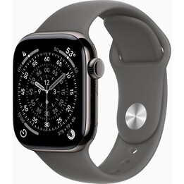 Apple Watch Series 11 GPS Cellular 42mm Caja de titanio natural y correa deportiva gris piedra S/M