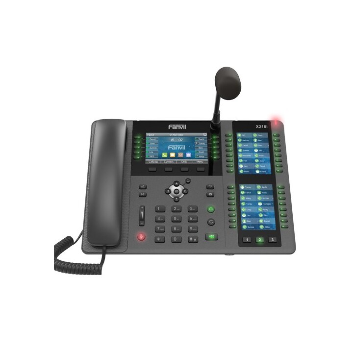 Telefone IP Fanvil X210i Preto, Cinza, LCD de 20 linhas