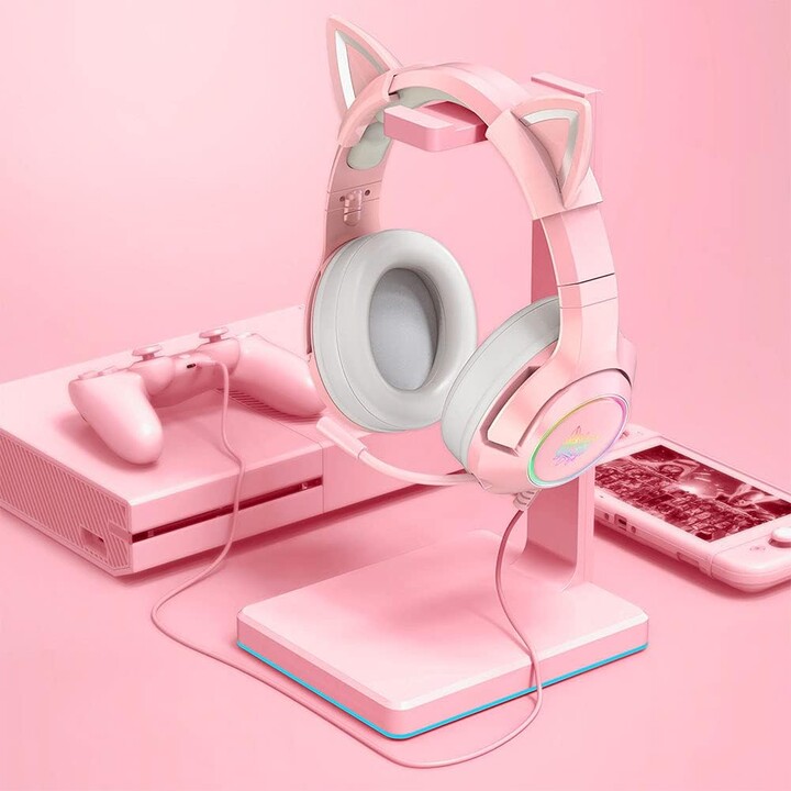 ONIKUMA K9 RVB Rose - Casque de jeu