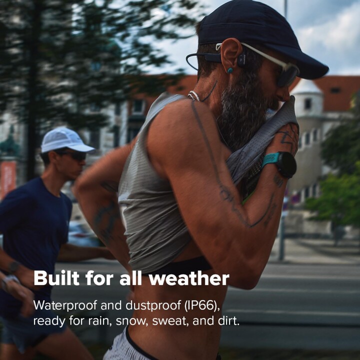 SUUNTO Wing 2 Auscultadores Bluetooth abertos, condução óssea, IP66, luzes de segurança inteligentes, autonomia de 12 horas, pre