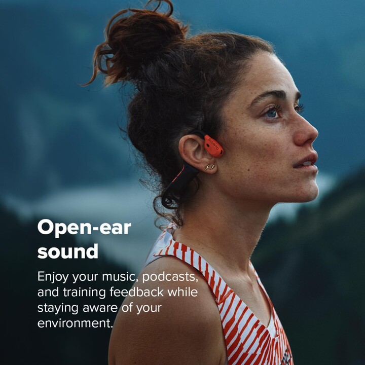 SUUNTO Wing 2 Cuffie Bluetooth a orecchio aperto, conduzione ossea, IP66, luci di sicurezza intelligenti, autonomia 12H, nero