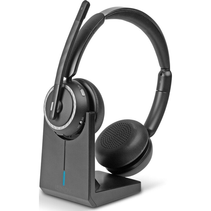Lindy L118 Auriculares inalámbricos con cancelación de ruido y base de carga