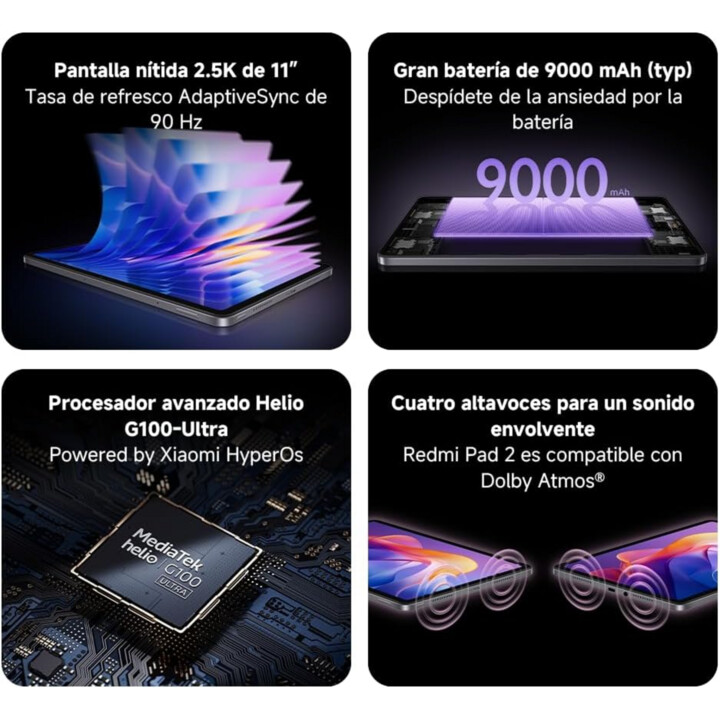Xiaomi Redmi Pad 2 6GB 128GB 11" WiFi Purpura