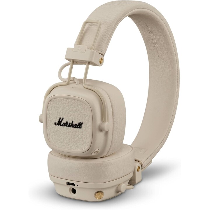 Marshall Major V Bluetooth casque, 100 heures de jeu - Crème