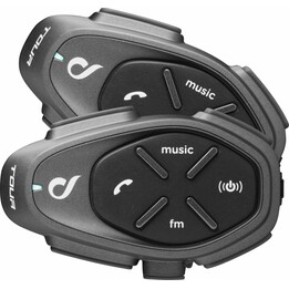INTERPHONE TOUR HD Motorrad-Intercom für 2 Helme schwarz