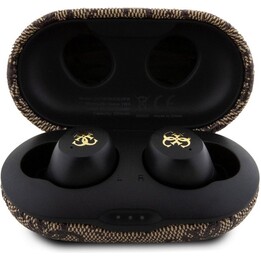 Fones de ouvido sem fio Guess 4G / TWS / Cancelamento de ruído / Bt 5.3 / 300 mAh / Marrom / GUTWSP4EGW