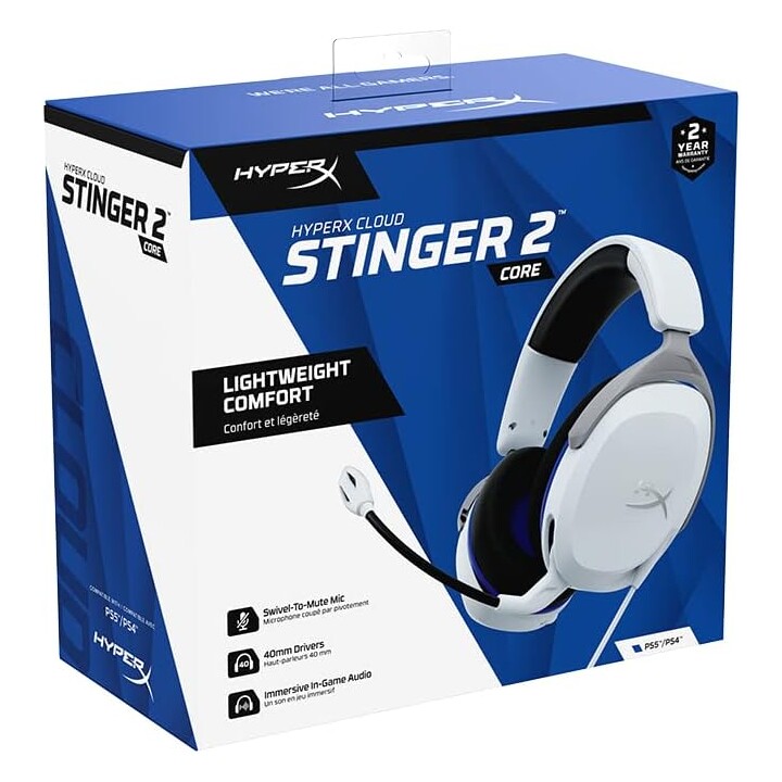 Hyperx Cloud Stinger 2 Core Gaming Headset, Ps, White