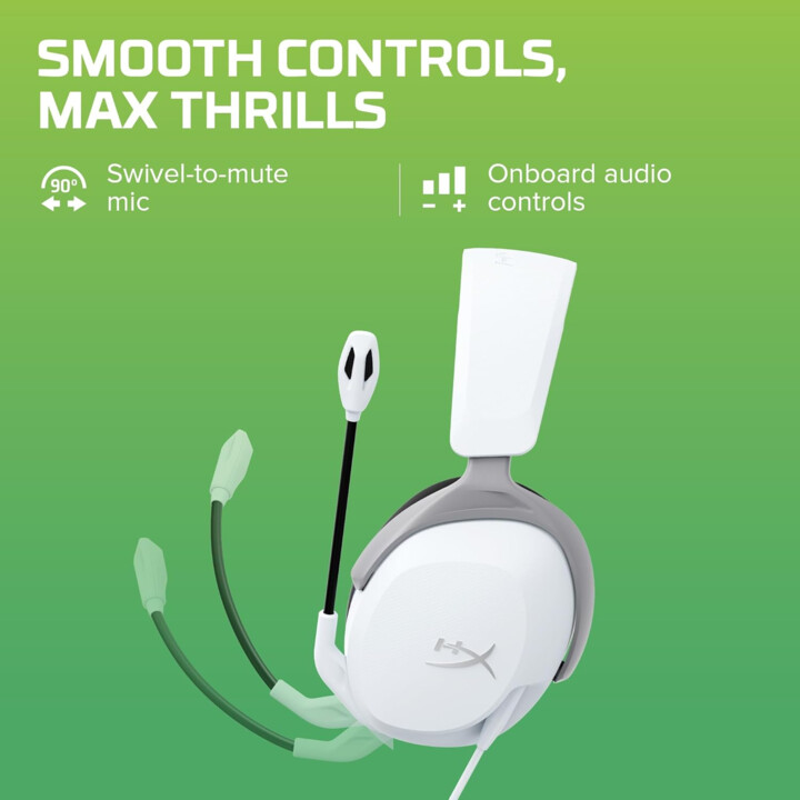 Hyperx Cloudx Stinger 2 Core Gaming Headset com drivers de 40 mm, branco