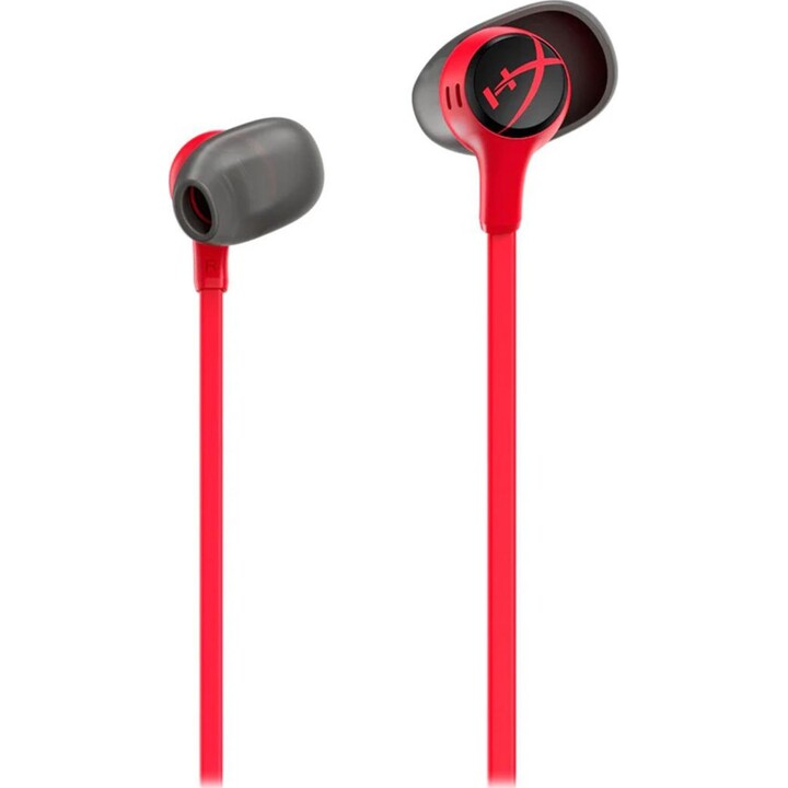 Fones de ouvido para jogos HyperX Cloud Earbuds II com microfone vermelho