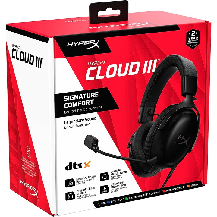 Hp Hyperx Cloud Iii - Auriculares Gaming (negros)