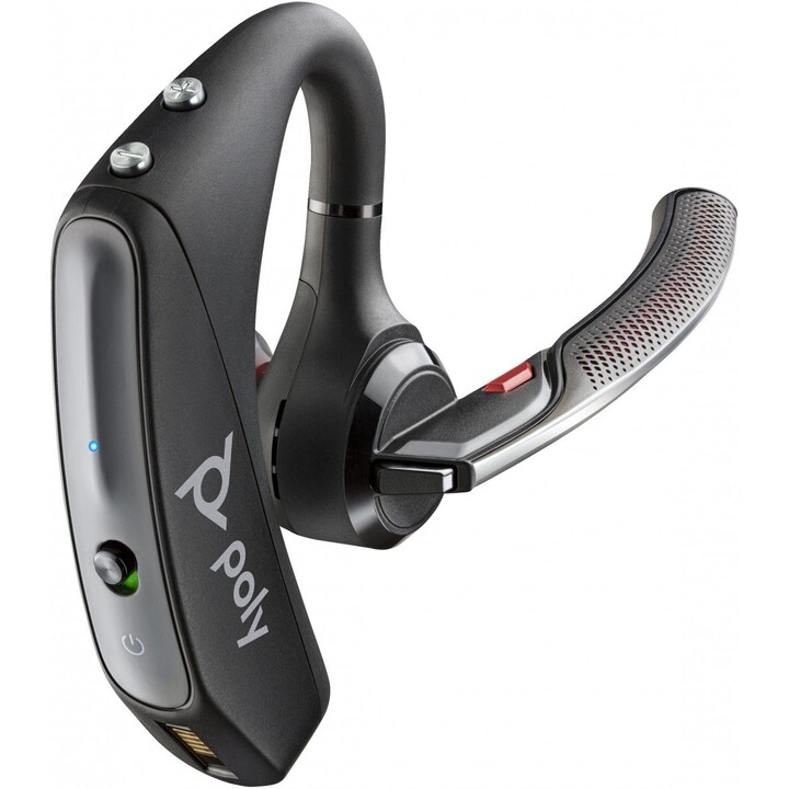 POLY Voyager 5200 UC USB-A Auriculares+BT600 Dongle TAA Gancho para la oreja inalámbrico Oficina/Centro de llamadas MicroUSB Blu