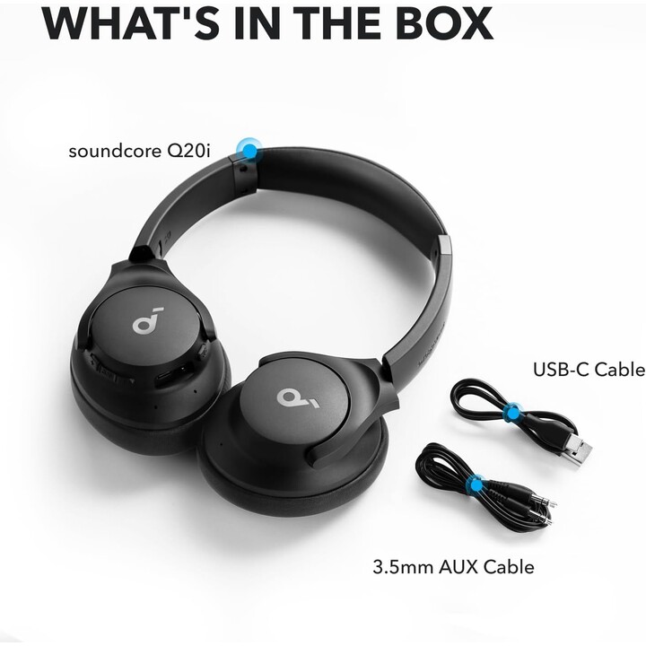 Soundcore Q20i kabellose Kopfhörer Schwarz
