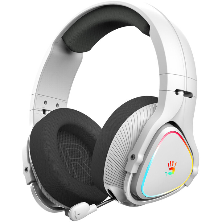 Auriculares inalámbricos para juegos A4Tech 47752 Bloody MR710 RGB, color gris.
