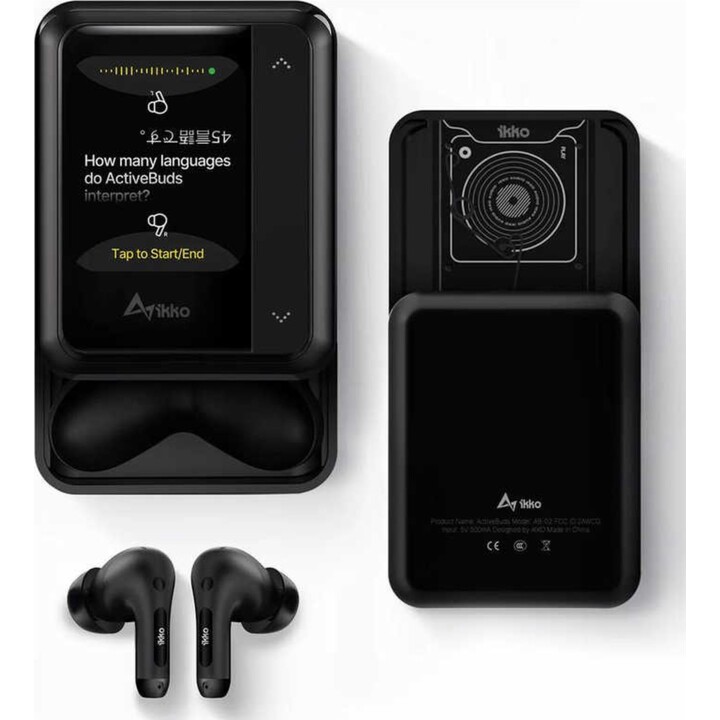 iKKO ActiveBuds AB02 AI Translation Earbuds with ANC & Smart Touchscreen