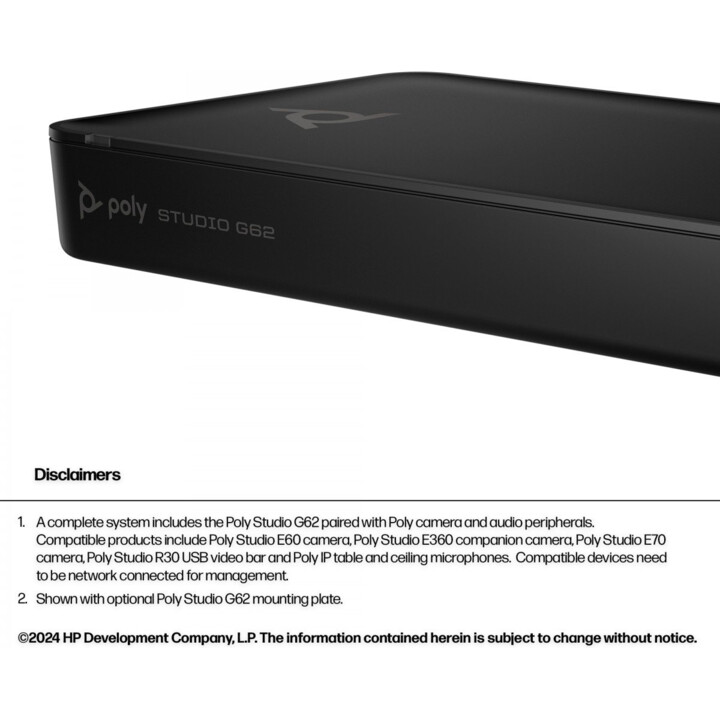 Sistema HP Poly Studio G62 VideoKF +Halterung
