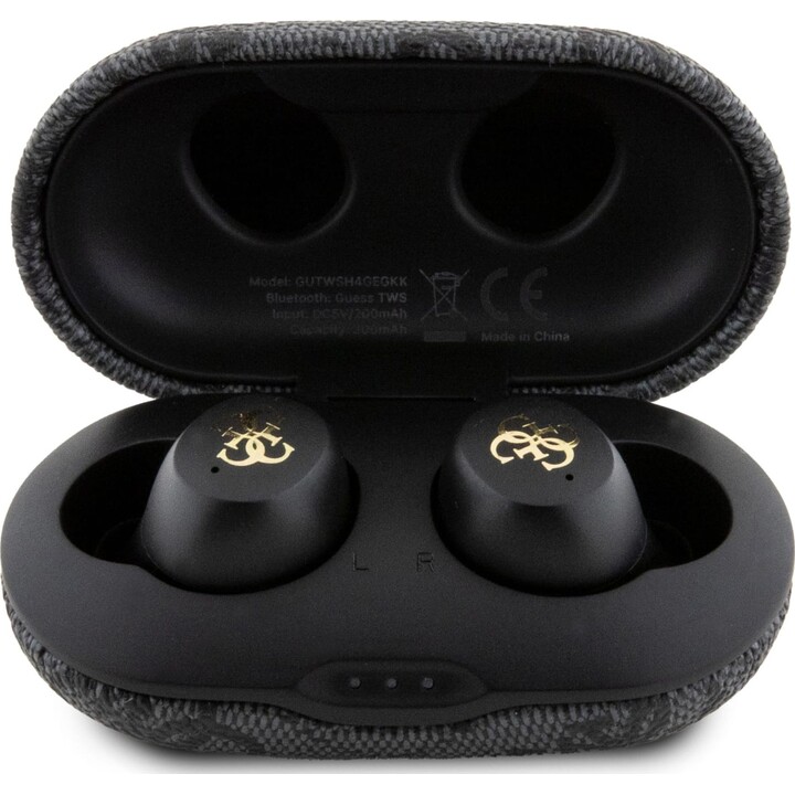Guess 4G Wireless Earphones / TWS / Noise Cancelling / Bt 5.3 / 300 mAh / Black / GUTWSP4EGK