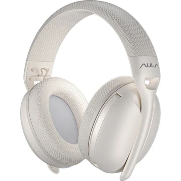 Auriculares inalámbricos para juegos Aula Mountain S6 (color té con leche)