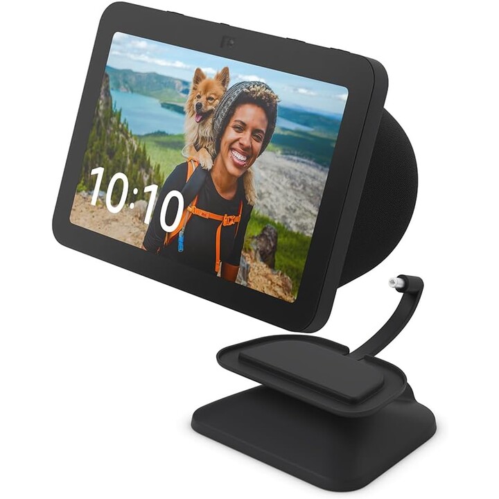 Soporte ajustable para Echo Show 8 (3ra generación) con puerto de carga USB-C, carbón de carbón