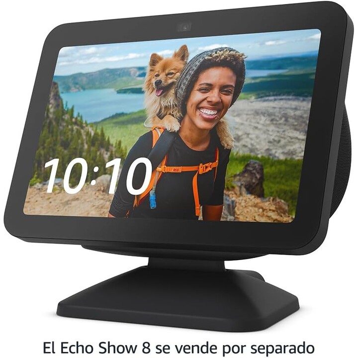 Soporte ajustable para Echo Show 8 (3ra generación) con puerto de carga USB-C, carbón de carbón
