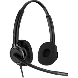 Auscultadores com fios Poly Mission 425 Classic com cabo USB-C e cancelamento de ruído, preto