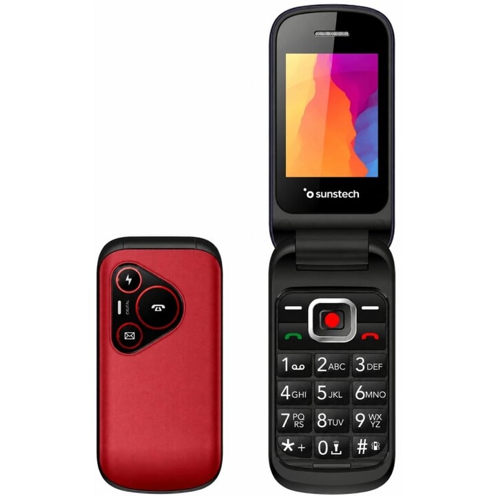 Sunstech CELT24 Mobile Phone for Seniors/ Red