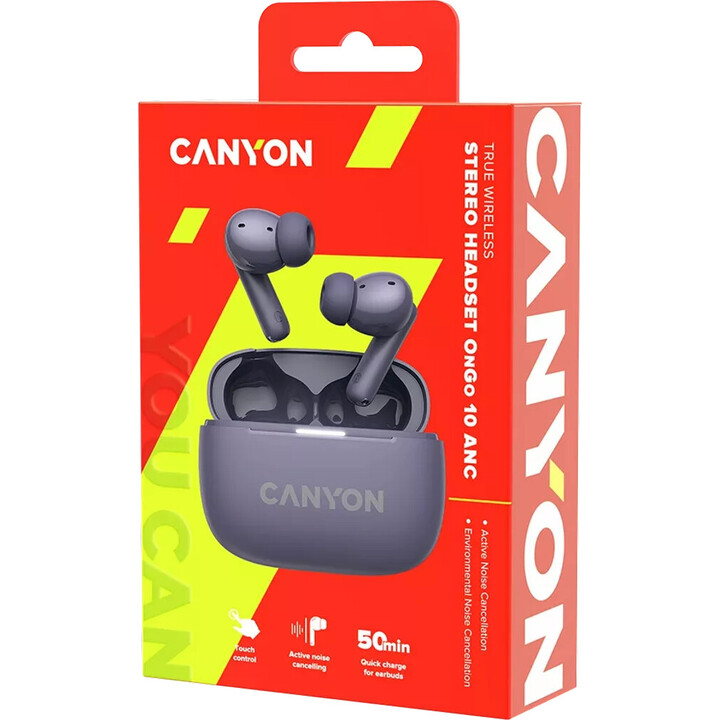 Canyon ongo tws-10 casque bluetooth violet