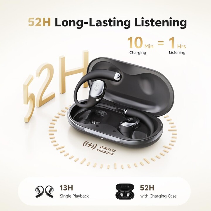 QCY Crossky R70 Negro - Bluetooth-Kopfhörer