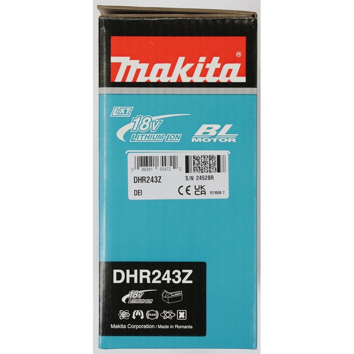 Makita DHR243Z, martello combinato a batteria (senza batteria/caricabatteria, 18 V)