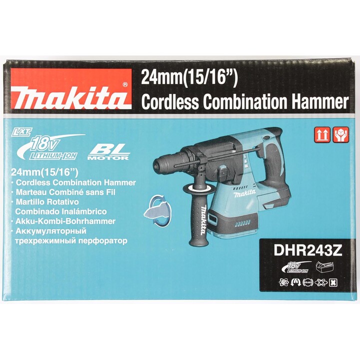 Makita DHR243Z, Martillo combinado sin cable (sin batería/cargador, 18 V)