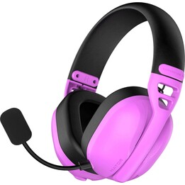 Fone de ouvido sem fio HATOR Hyperpunk 3, fone de ouvido para jogos sem fio e com fio, Bluetooth USB Tipo-C / USB Tipo-A, violet