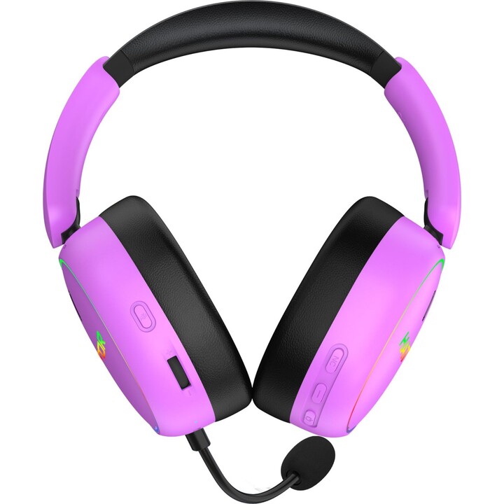 Fone de ouvido gamer sem fio Hator Phoenix 2, roxo.