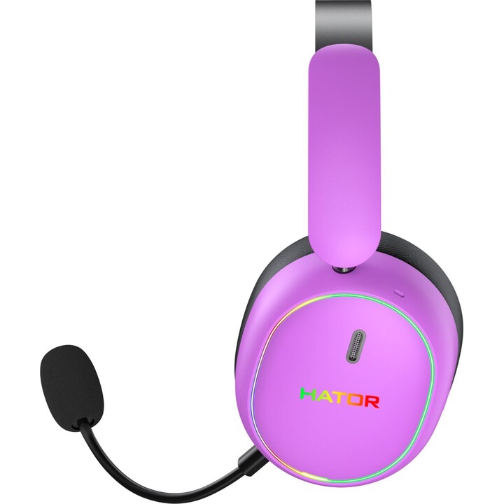 Cuffie da gaming wireless Hator Phoenix 2, viola.