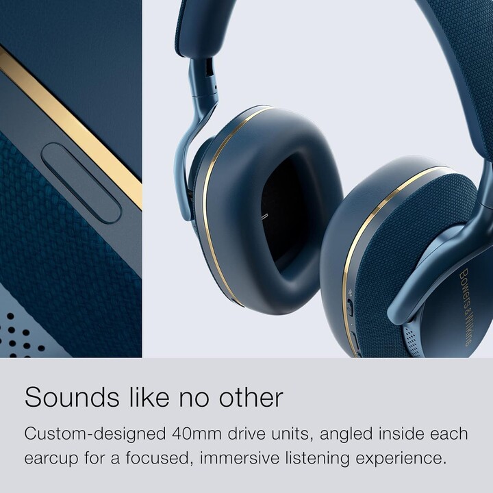 Bowers & Wilkins PX7 S2e, cuffie wireless over-ear con cancellazione del rumore con Qualcomm aptX™ adattivo e ricarica rapida, B