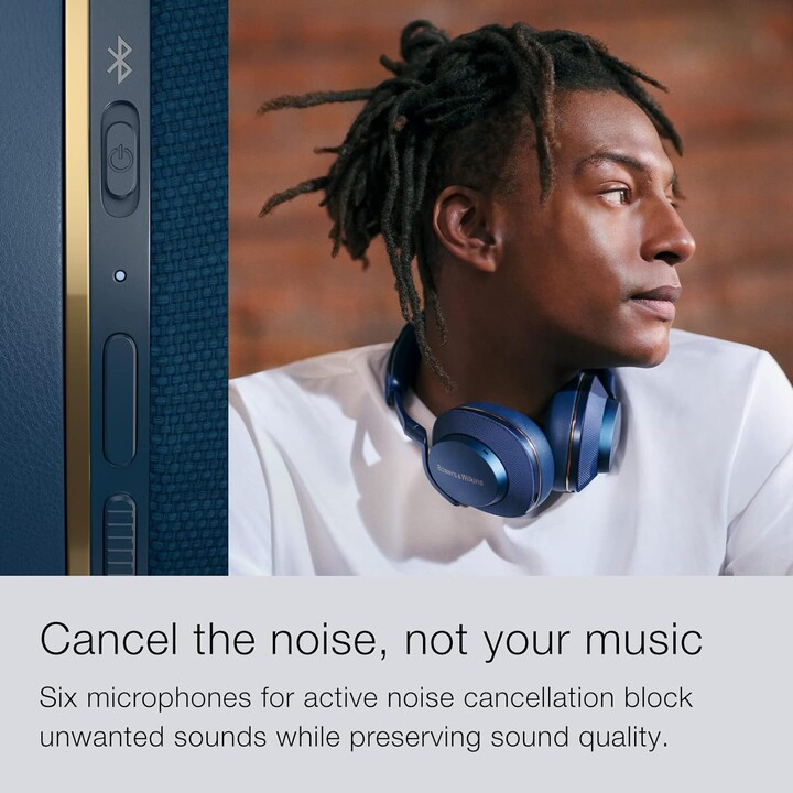 Bowers & Wilkins PX7 S2e, auriculares inalámbricos supraaurales con cancelación de ruido y carga rápida y adaptativa Qualcomm ap