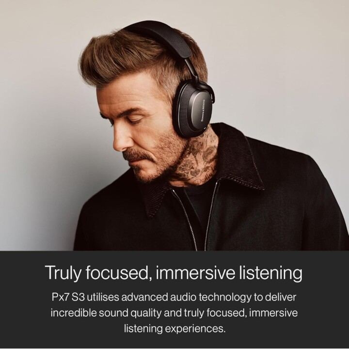 Bowers & Wilkins Px7 S3 Kabellose Kopfhörer (Kopfhörer, Musik, USB Typ C, Bluetooth, Schwarz)