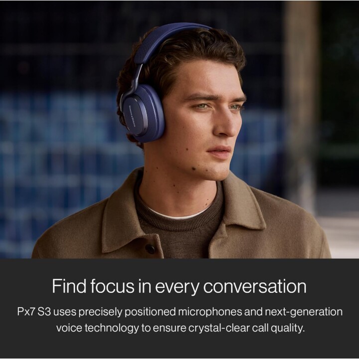 Bowers & Wilkins Px7 S3 Kabellose Kopfhörer (Kopfhörer, Musik, USB Typ C, Bluetooth, Schwarz)