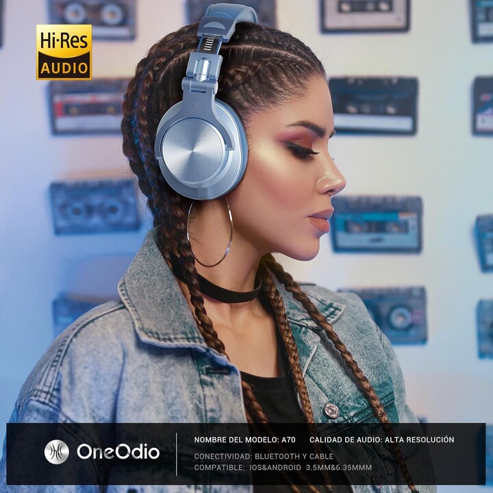 OneOdio Fusion A70 Bleu - Ecouteurs Bluetooth