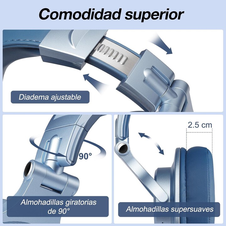 OneOdio Fusion A70 Blue - Bluetooth Headphones