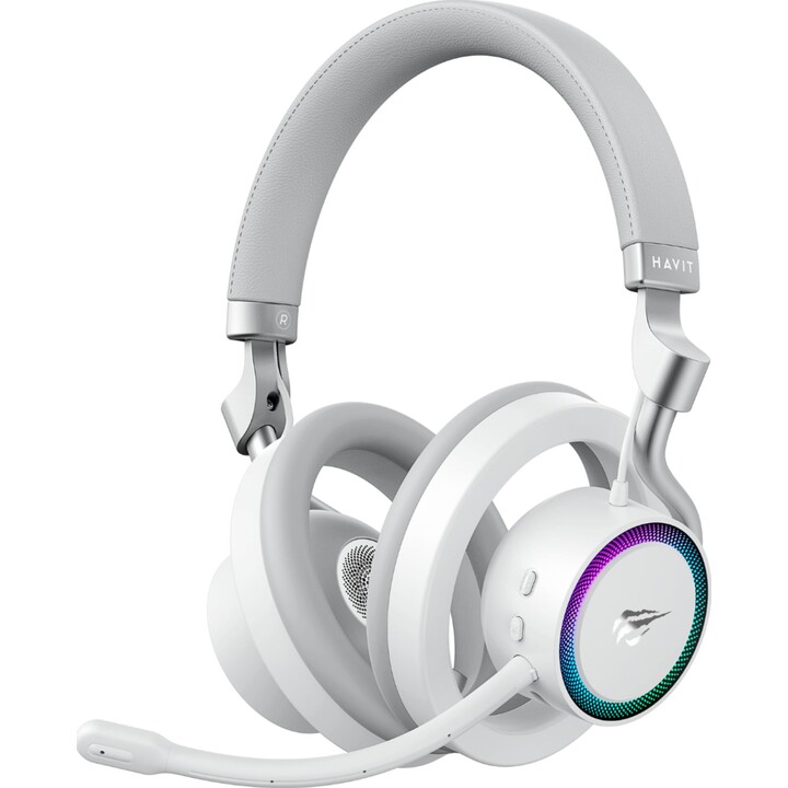 Havit Fuxi-H8 - Auriculares con cable/inalámbricos para juegos (blancos)