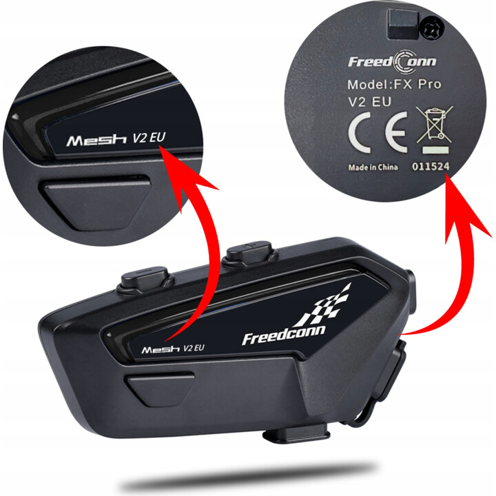 FreedConn FX Pro V2 MESH Motorcycle Intercom