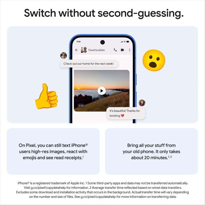 Google Pixel 10 5G, 12GB 128GB, 6.3 Inch OLED, Gemini IA, 4970mAh, Frost