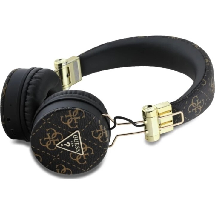 Casque sans fil Guess 4G Triangle / Antibruit / Bluetooth 5.3 / 300 mAh / Noir / GUBH70E4PTMK