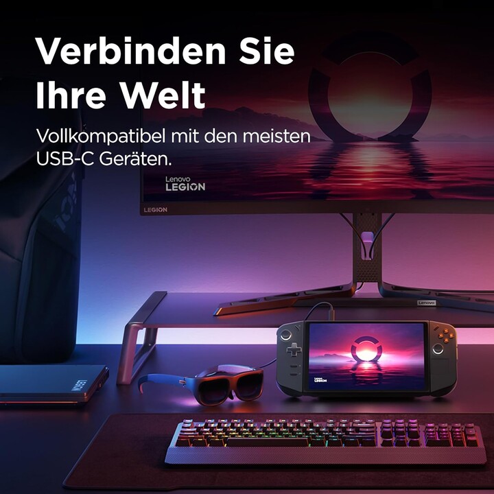 Lenovo Legion Glasses Gafas de Realidad Aumentada Audio Estéreo Micro OLED 60Hz Plug & Play USB-C Negro