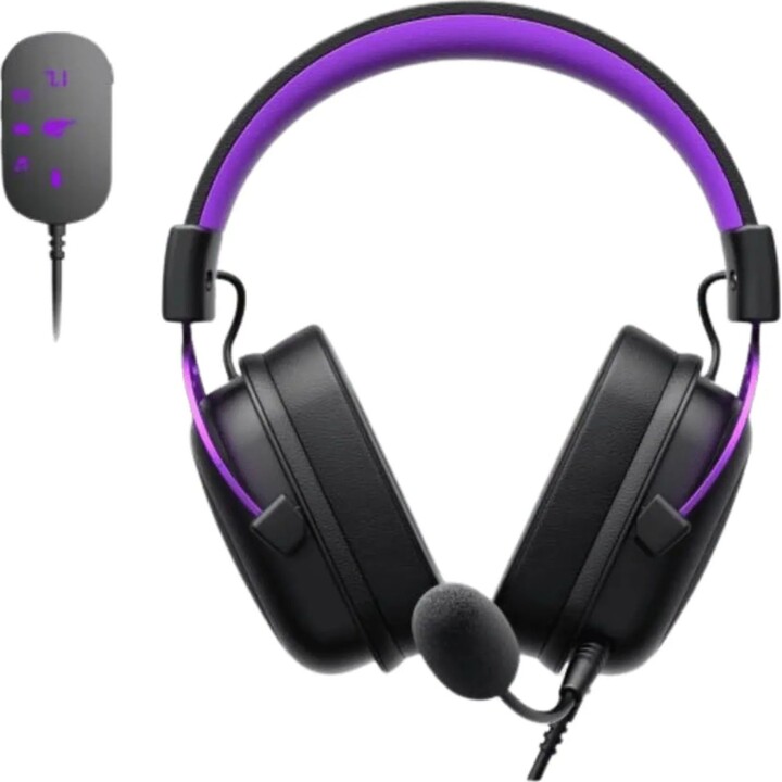 Cuffie da gioco Havit H2002C+U (nere e viola)