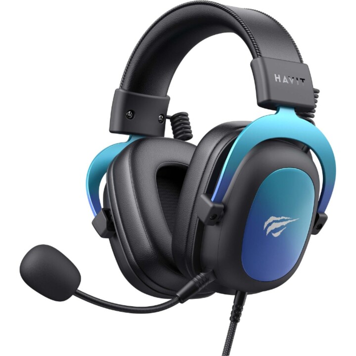 Havit H2002U Pro - Fone de ouvido com fio/sem fio - Preto/Azul