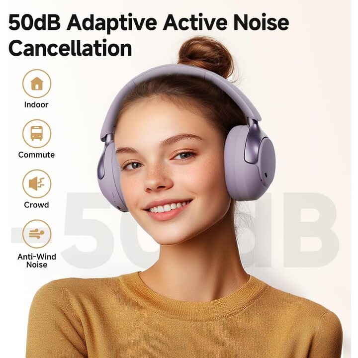 QCY H3 pro Roxo - Auscultadores